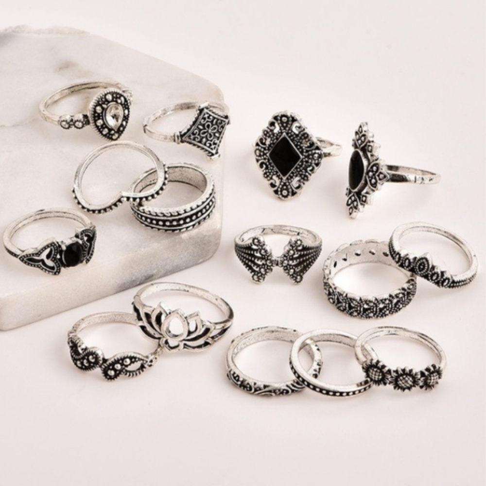 boho ring set - Picture 2 of 5